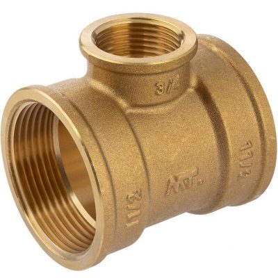 Тройник редуктивен месингов с вътрешни резби 1"x1/2"x1" FFF